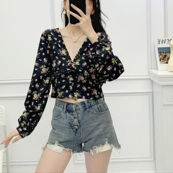 Zara Crop Top Blouse small - Picture 10 of 10